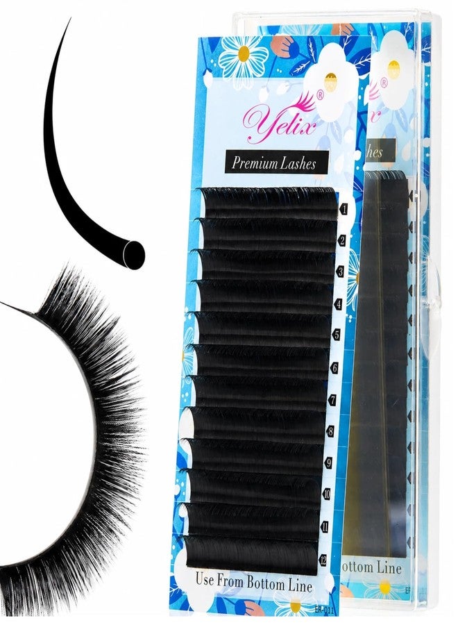 YELIX Super Matte Round Lashes Extensions Supplies,C/CC/D Curl 0.05/0.07mm Thickness 8-15mm Mixed Length,Classic Individual Lashes for Professional Artists Salon Use (CC, 0.07Thickness) - Image 1