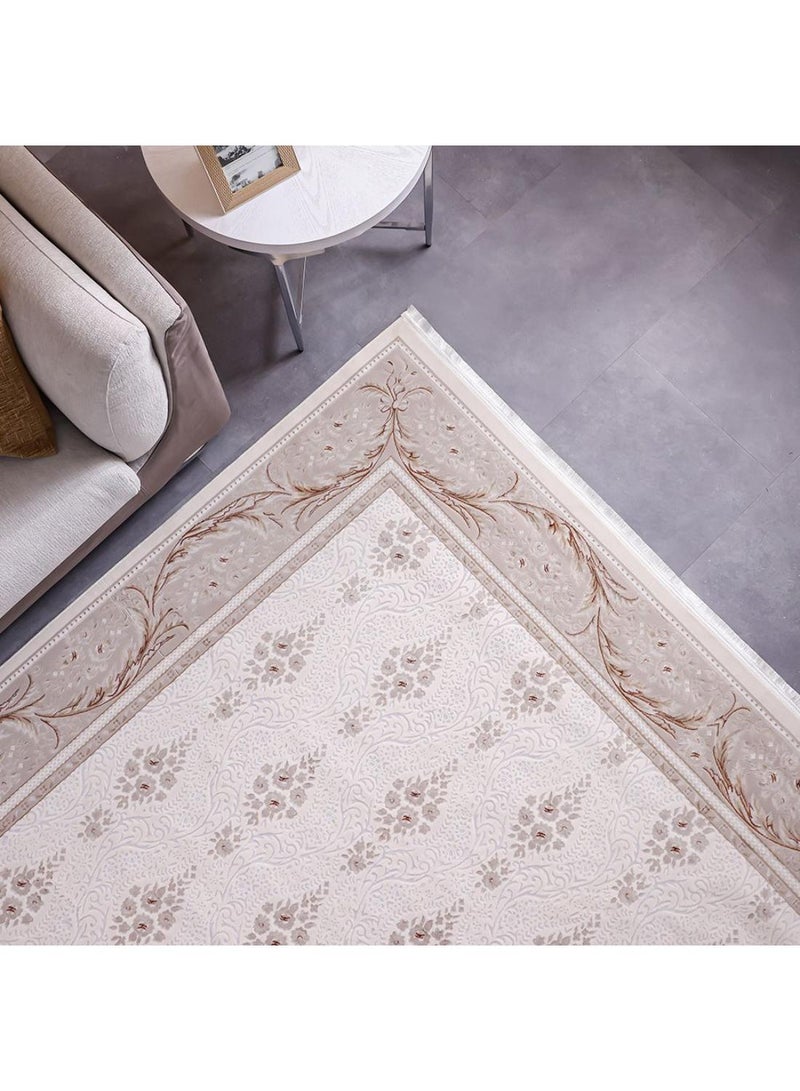 DANUBE HOME Pearl Artsilk Rug  Polyester Area Rug Floor Covering L340xW240cm-Cream & Multi 231300472165 - Image 1