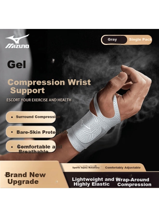 Mizuno Sports Wrist Support Brace For Tendonitis And Sprain Protection, Wrist Stabilizer Compression Guard For Mouse Hand, Mom's Hand, Tfcc, Uni - Image 1