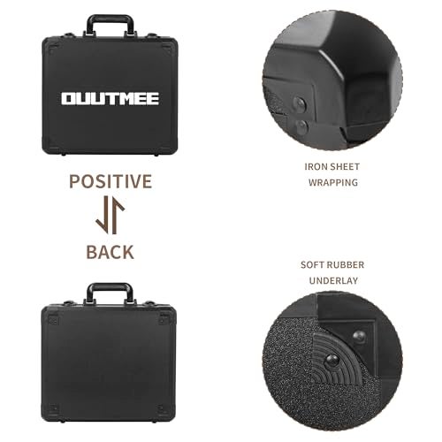 OUUTMEE 12.6 Inch Carrying Case With Customizable Pre-Diced Foam, Aluminum Alloy Sturdy Build, Ideal for Microphone, Equiment, Camera, Tools, Recorder, etc - Image 4