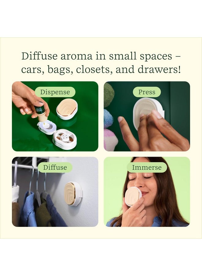 LifeLines Everyday Portable Essential Oil Diffusers 2Pack Scent Diffuser For Small Spaces Lifelines “Walk In The Woods” Essential Oil Blend 7.5 Ml Included  - Image 4