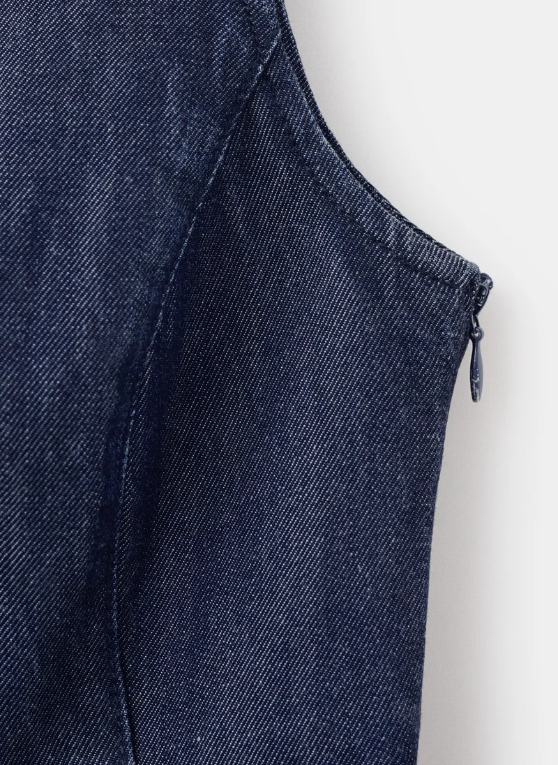 MANGO Denim crop top
