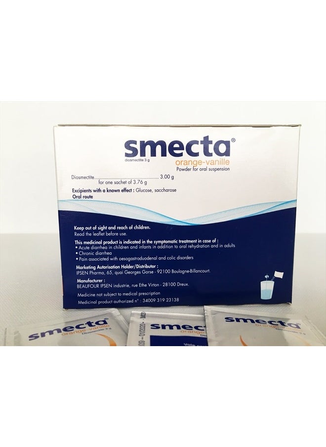 Smecta IPSEN Original Smecta 3g Product of France 60 sachets Natural Treatment of Acute Diarrhea  - Image 2