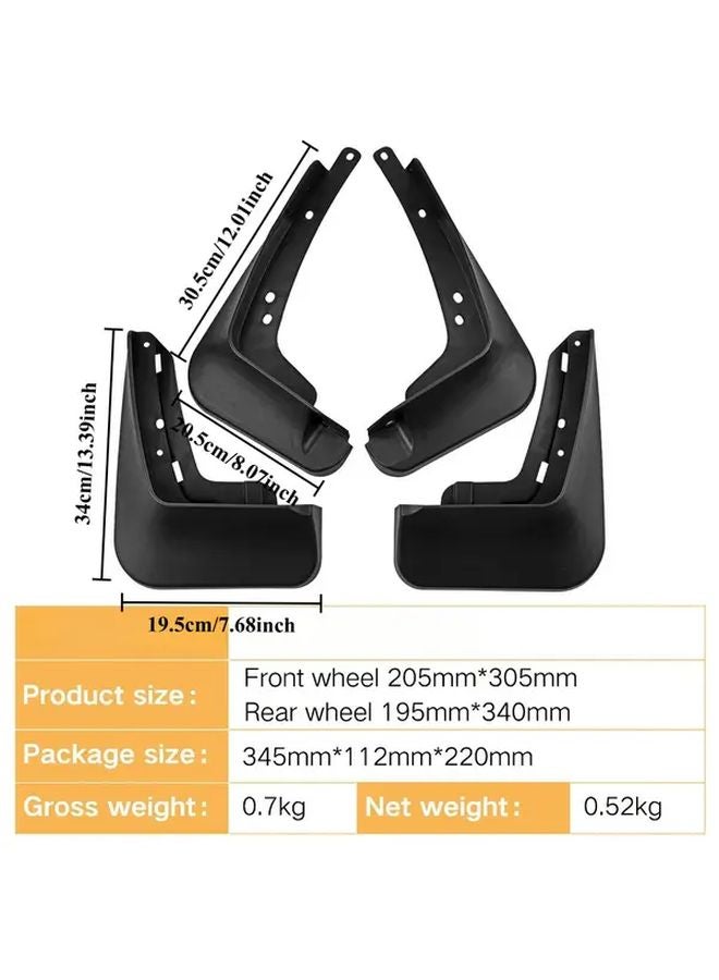 4Pcs Car Fenders Mud Guards Splash Guards For Changan UNI T 2020 2024 - Image 4