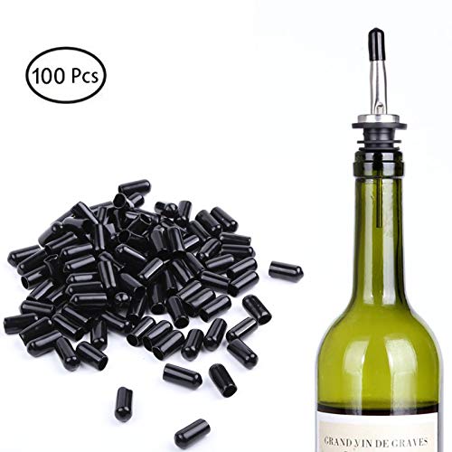 LEGERM 100 Pcs Pourers Dust Covers Olive Oil Liquor Bottle Pour Spout Cover Rubber Caps (Not Include the Spout) - Image 2