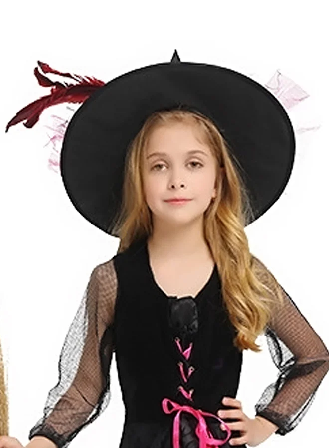 LITTLE SURPRISE BOX Little Surprise Box,  Black and Pink Witch , Kids Halloween Costume Fancy Dress Up-7-8Y