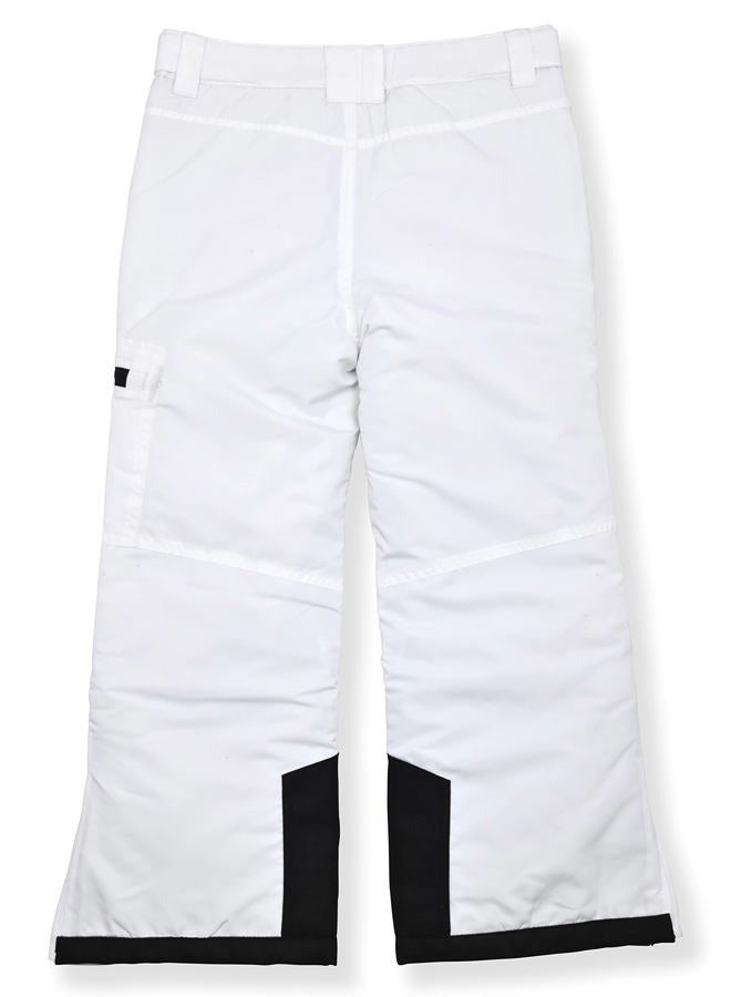 Arctic Quest Insulated Ski and Snow Pants for Boys and Girls, Water Resistant Trousers for Kids White - Image 2