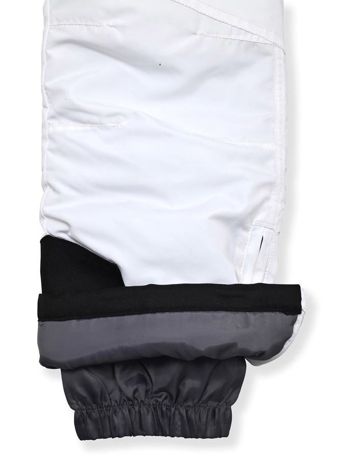 Arctic Quest Insulated Ski and Snow Pants for Boys and Girls, Water Resistant Trousers for Kids White - Image 3