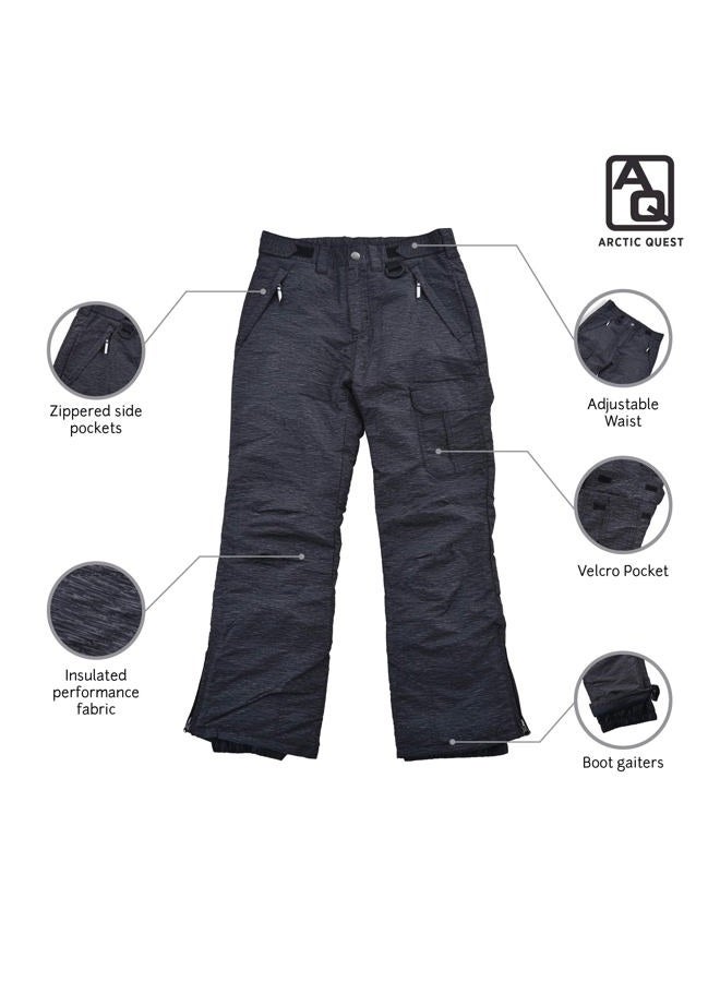 Arctic Quest Insulated Ski and Snow Pants for Boys and Girls, Water Resistant Trousers for Kids White - Image 5