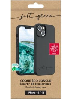 BIGBEN Just Green iPhone 14 Natura Case Black - Eco-friendly  - Image 1