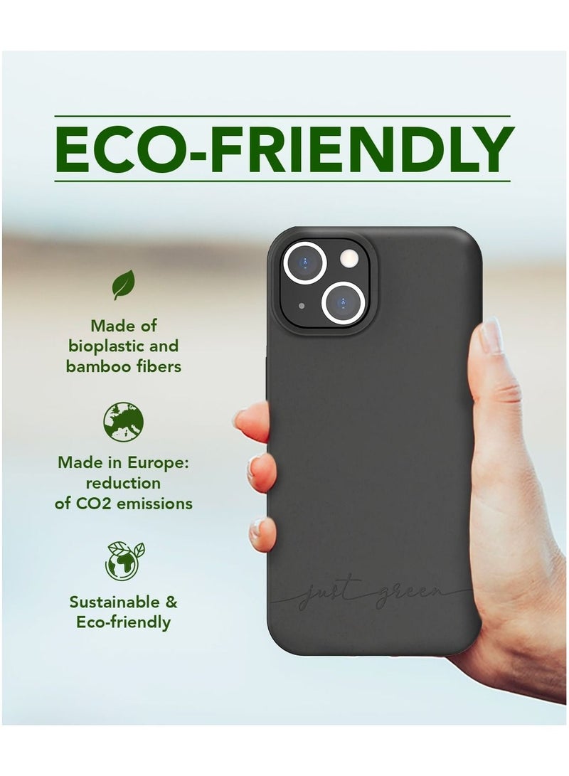 BIGBEN حافظة جاست جرين لهاتف آيفون 14 ناتورا باللون الأسود - صديقة للبيئة - Image 2