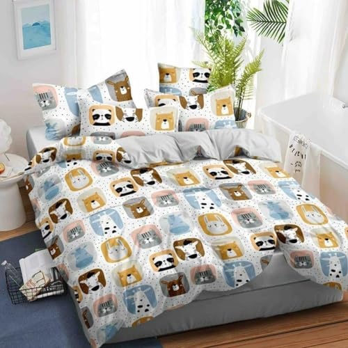 PRISCILLA 350 TC Super Soft Kids Single Bed Reversible AC Blanket/Duvet Comforter with 1 Kids Single Bed Matching Bedsheet + 1 Pillow Cover. Set of 3 Pieces. (Design 1) - Image 1