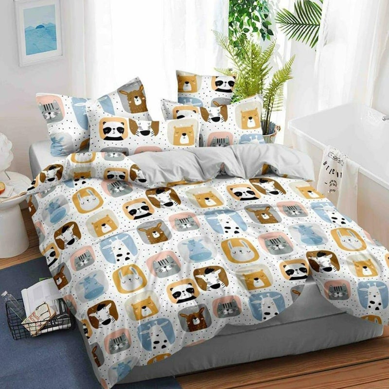 PRISCILLA 350 TC Super Soft Kids Single Bed Reversible AC Blanket/Duvet Comforter with 1 Kids Single Bed Matching Bedsheet + 1 Pillow Cover. Set of 3 Pieces. (Design 1) - Image 3