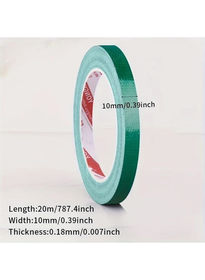 Green Cloth Tape Single Sided 787.4 Inch x 10mm Easy Tear Floor Carpet Splicing - Image 1