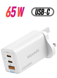 Moxedo Moxedo Volton Pro PD GaN Charger 65W PD 3.0 with Dual USB-C/1 USB-A Port Adapter Wall Charger for iPhone, Samsung, Huawei and More  - Image 1