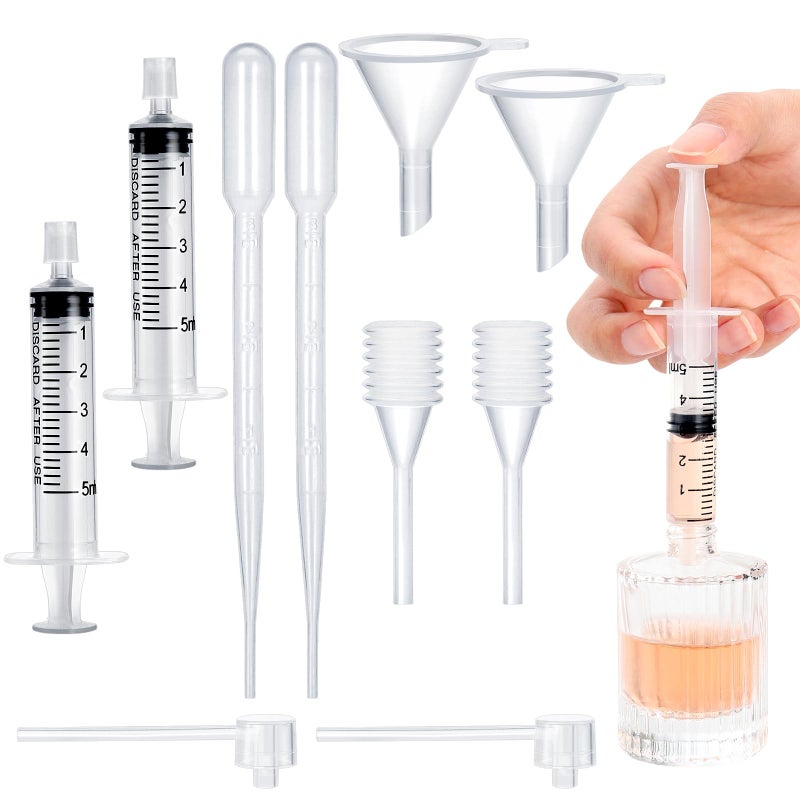 JOLYEAK 10Pcs Perfume Refill Tool Kit Plastic Perfume Dispenser Transfer Tools Travel Refill Tool Set For Liquid Cologne Fragrance Sample Essential Oils - Image 1