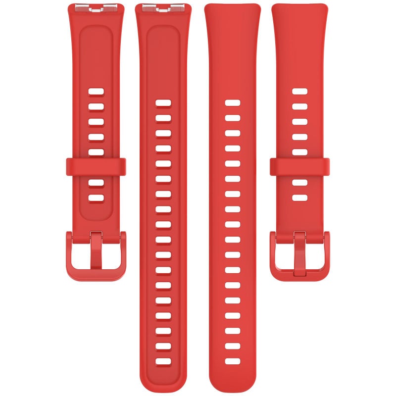 erorex For Huawei Band 10 / 9 / 8 Color Button Watch Case Integrated Silicone Watch Band(Black) - Image 5