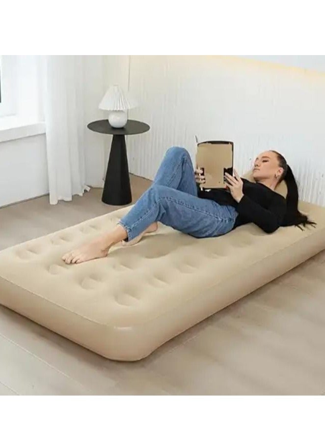 Generic Inflatable Air Bed – 200x150x25cm Queen Size Mattress, Fresh Breathable Surface, Anti-Rollover Design for Home, Camping & Guest Use  - Image 3