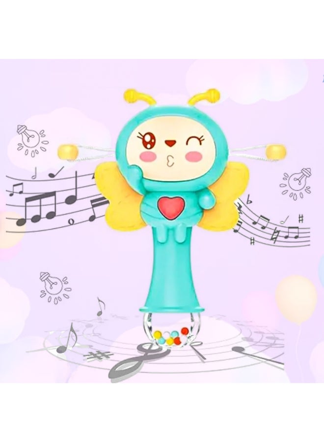 COGNIKIDS لعبة جرس الطفولة - طبل مضيء موسيقي مع 6 أوضاع و 16 أغنية | مقبض مطاطي ناعم للتسنين | صوت، أضواء وخرز | لعبة حسية للأطفال من 6 أشهر فما فوق | خالية من BPA 1 قطعة - Image 5