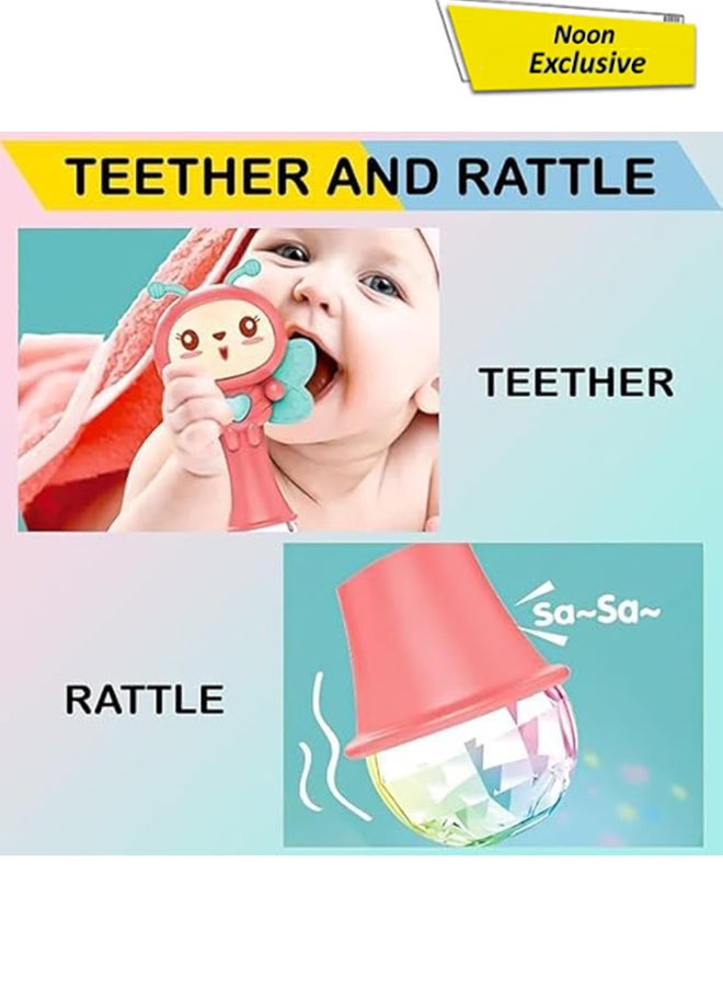 COGNIKIDS لعبة جرس الطفولة - طبل مضيء موسيقي مع 6 أوضاع و 16 أغنية | مقبض مطاطي ناعم للتسنين | صوت، أضواء وخرز | لعبة حسية للأطفال من 6 أشهر فما فوق | خالية من BPA 1 قطعة - Image 1