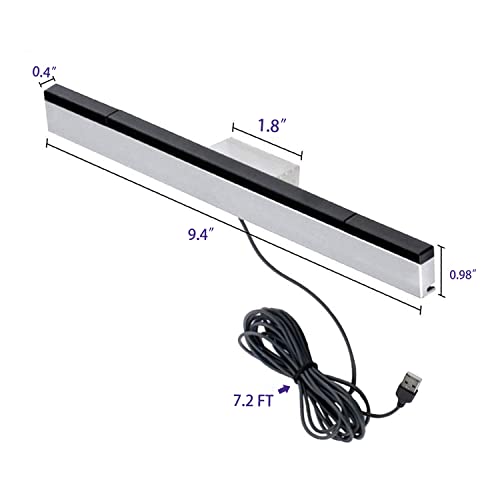 Xahpower USB Sensor Bar for Wii, Replacement Wired Infrared Ray Sensor Bar for Nintendo Wii and Wii U Console - Image 2