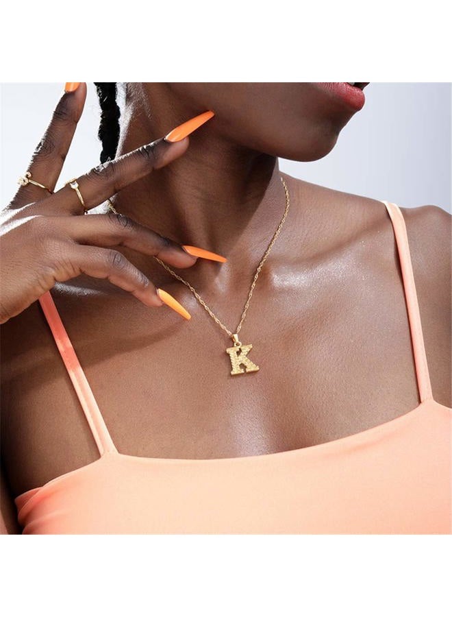 SAELACY Initial Necklace for Women Men 14K Gold Plated 26 Letters Name Pendant Necklace (B) - Image 4