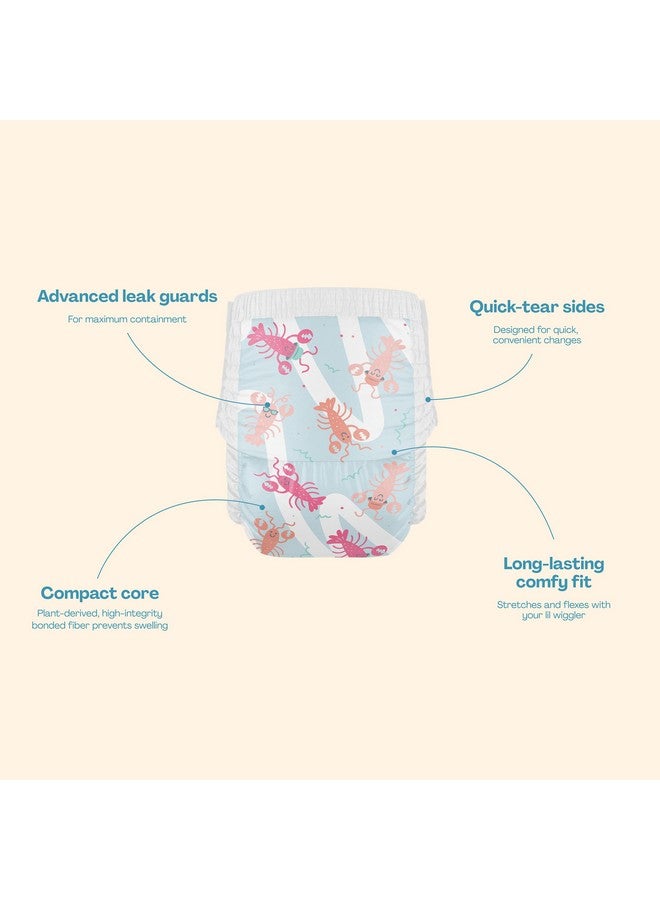 Hello Bello حفاضات السباحة الفاخرة هالو بيلو - الحجم L (32-40 رطل)، تصاميم جراد البحر الجذابة الزاهية، عبوة ضخمة تحتوي على 17 حفاضة - Image 3