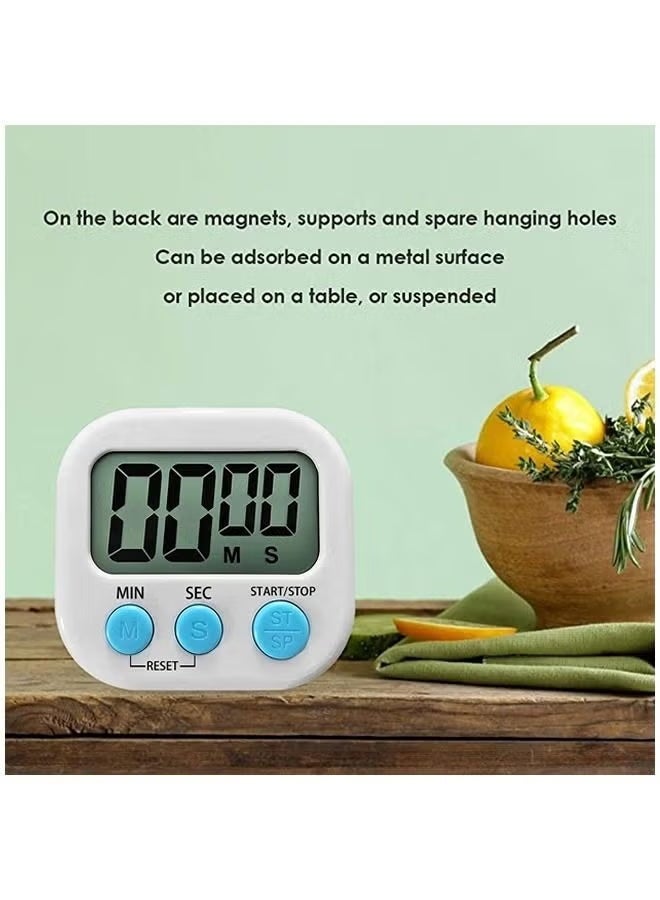 LCD Digital Kitchen Countdown Magnetic Timer White - Image 5
