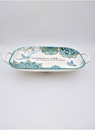 A Pasta Baking Dish With A Decorative Pattern Made Of Bone China - pzsku/ZAD99FA4883F7EB8A024EZ/45/1741121526/be3a4dad-09d3-4490-8622-9551b768363f
