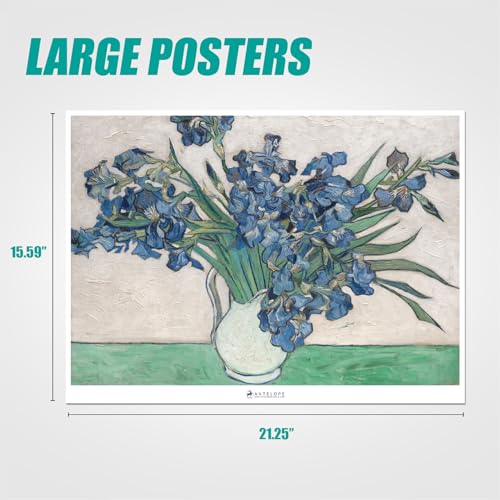 Antelope 1000 Piece Puzzle for Adults Irises by Vincent Van Gogh 1890 Officially Licensed Jigsaw Puzzles 1000 Pieces High Resolution Matte Finish No Dust - Image 5
