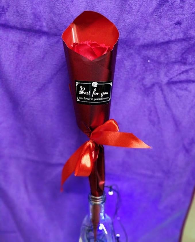 IMAGICART Artificial Rose Flower with Sweet Pleasant Fragrance for Valentines Day Rose Day Propose Day Anniversary Romantic Gift Idea for Your Wife Husband Boyfriend Girlfriend Fiance Lover Red