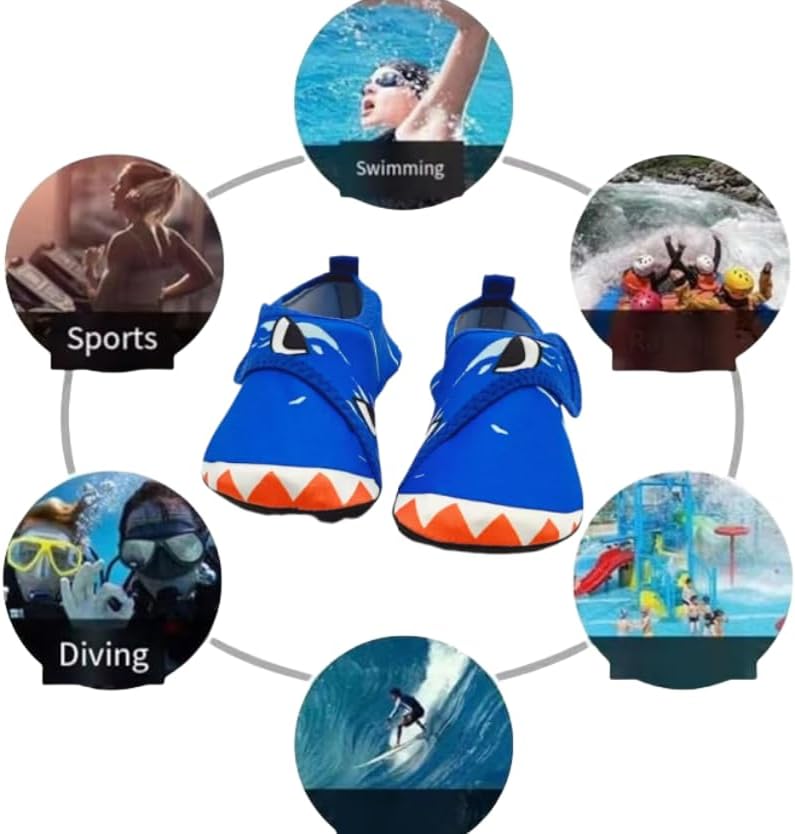 HOGOOD Kids Swim Water Shoes Barefoot Water Sports Shoes Quick Dry Non-Slip Aqua Socks for Outdoor Beach Surf Swimming Aqua Pool Boys Girls - Image 3