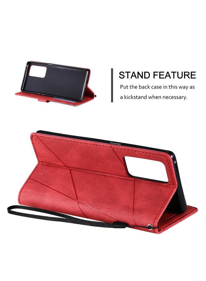 اس-توب جراب لهاتف OPPO Reno6 Pro+ 5G، جراب جلدي أفقي قابل للطي مع حامل وفتحات للبطاقات ومحفظة وإطار للصور - Image 5