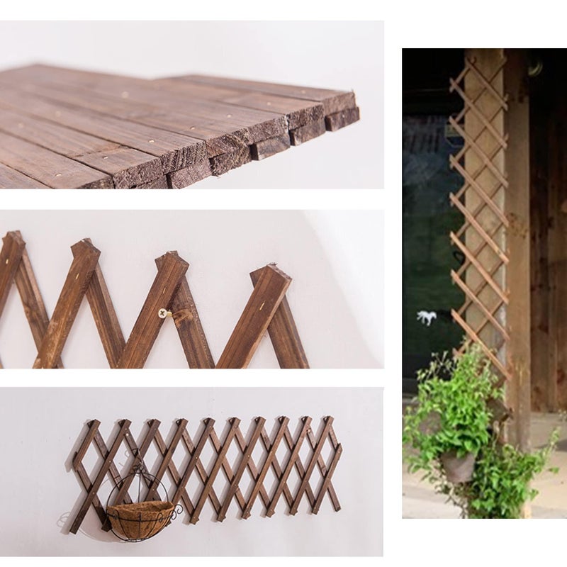 Avalution Wooden Lattice Panels for Outside 1Pack, 75"x11.8" Expandable Wood Lattice Fence Wall Garden Trellis Frame for Climbing Plants Outdoor Vine Ivy Rose Patio Room Decorative - Image 4