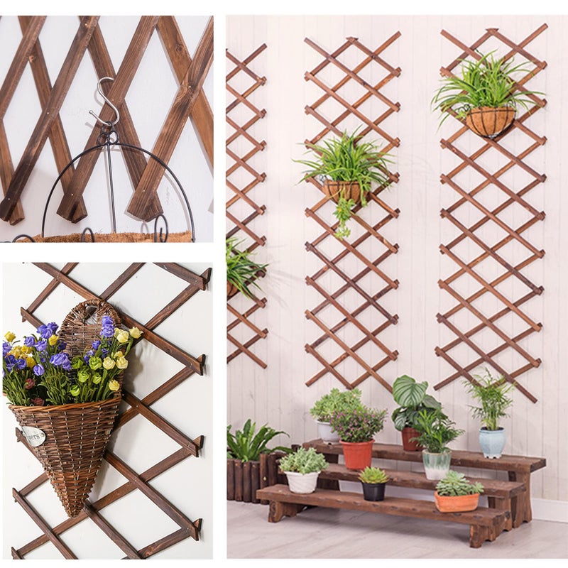 Avalution Wooden Lattice Panels for Outside 1Pack, 75"x11.8" Expandable Wood Lattice Fence Wall Garden Trellis Frame for Climbing Plants Outdoor Vine Ivy Rose Patio Room Decorative - Image 5