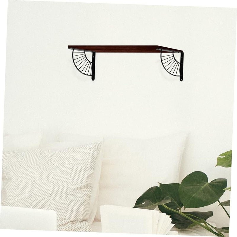 Tehaux 2pcs Multifunctional Floating Shelf Brackets 2 4x14 7x14 7cm Wall Mount Storage Rack Support - Image 5