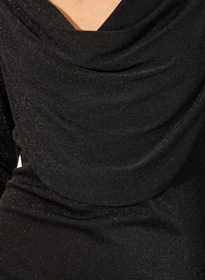 Styli Cowl Neck Mini Dress
