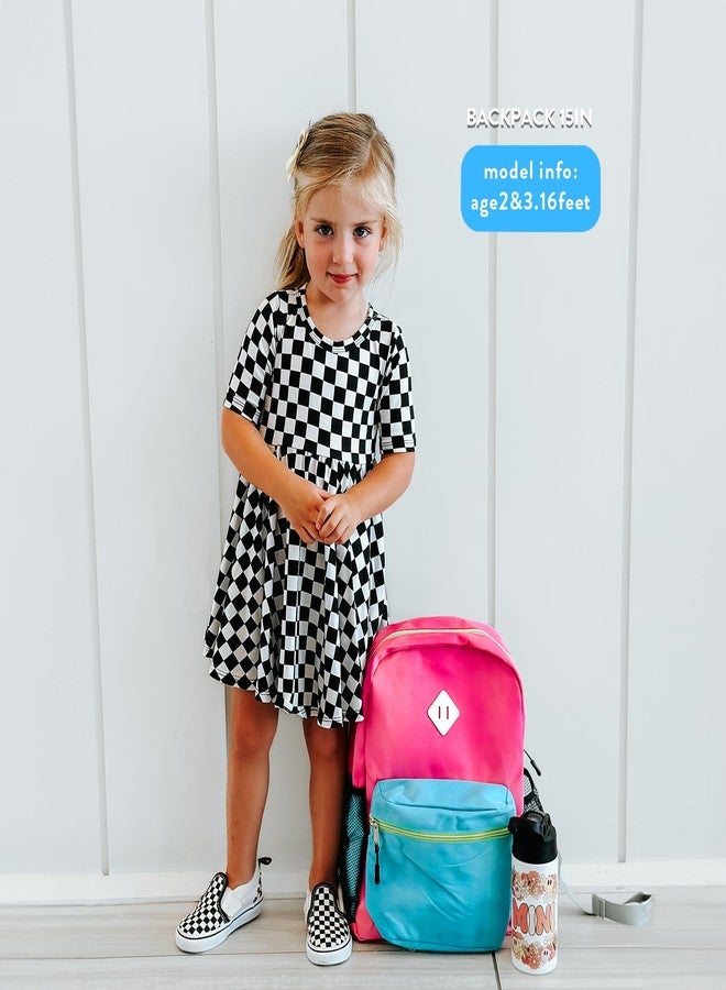 STEAMEDBUN Little Kids Backpack for Boys Toddler School Bag Girls, Rose Red, Small - 15"H, Classic - Image 2