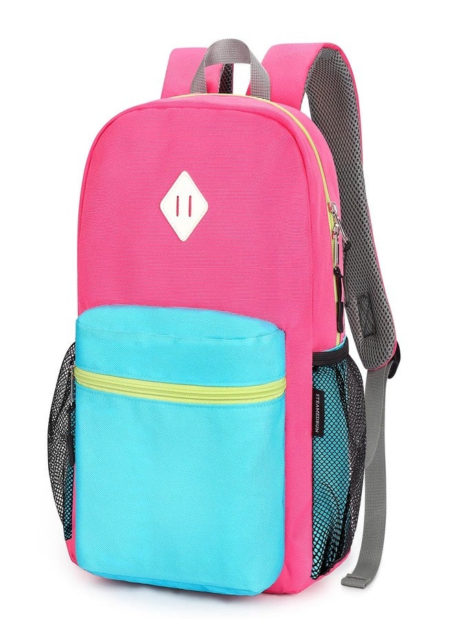 STEAMEDBUN Little Kids Backpack for Boys Toddler School Bag Girls, Rose Red, Small - 15"H, Classic - Image 1