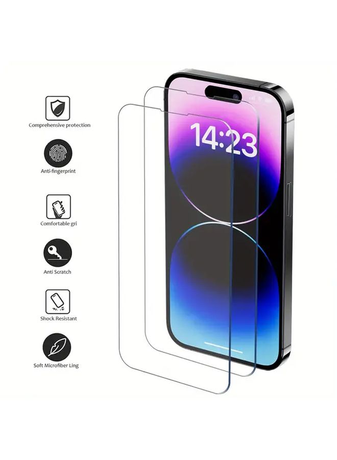 Tempered Glass Screen Protector For iPhone XR Transparent Full Coverage Anti Fingerprint - Image 1