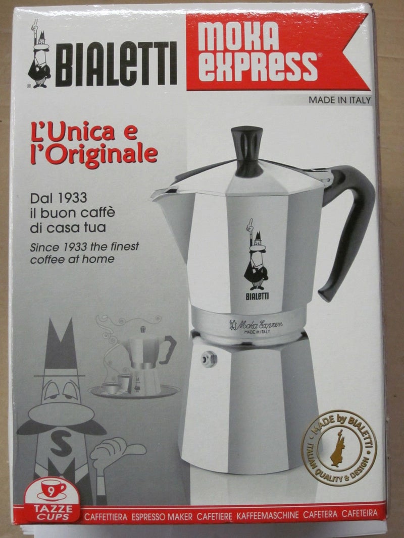 Bialetti - Moka Express: Iconic Stovetop Espresso Maker, Makes Real Italian Coffee, Moka Pot 9 Cups (14 Oz - 420 Ml), Aluminium, Silver - Image 3