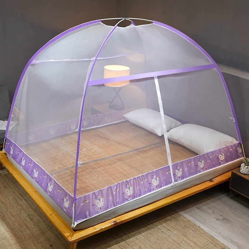 Mosquito Net Bed Canopy,Portable Travel Double Door Mosquito Net,Collapsible Double Door Mosquito Net(B,1.2M) - Image 1