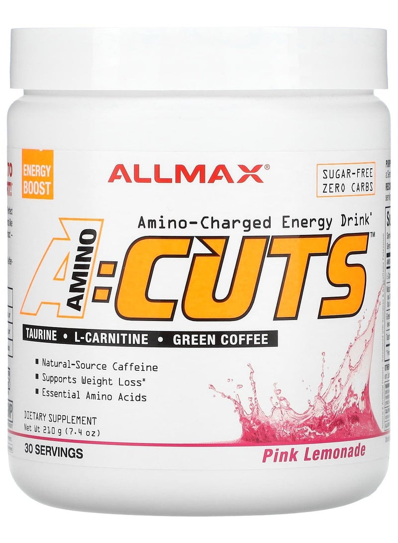 Allmax ACUTS, Amino-Charged Energy Drink, Pink Lemonade, 7.4 oz (210 g)