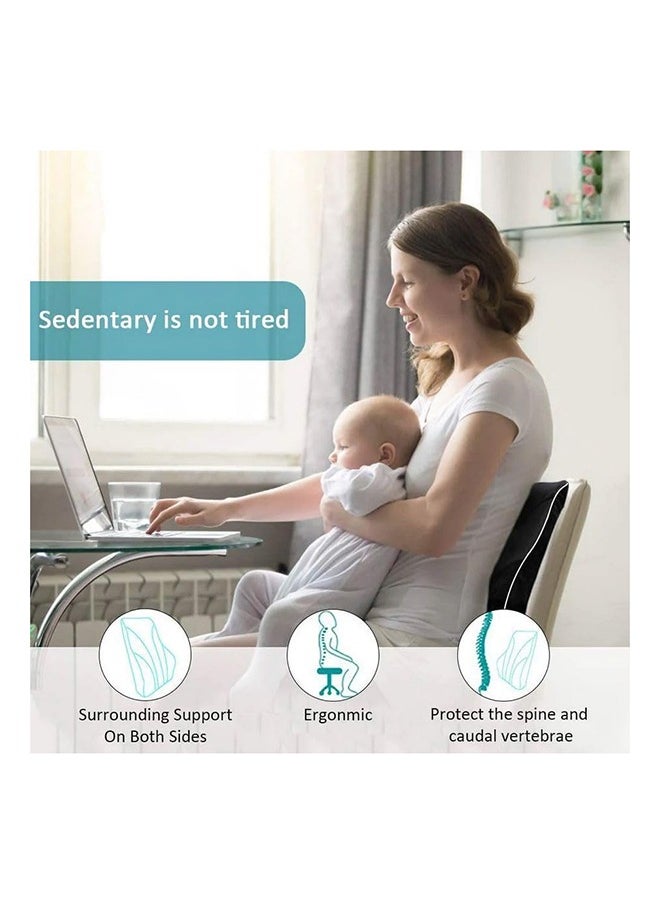 Eworld - Lumbar Support Pillow for Office Chair Memory Foam Back Cushion for Back Pain Relief Improve Posture Large Back Pillow for Car, Computer Chair, Recliner Breathable Mesh Cover Double Adjustable Straps - Image 1