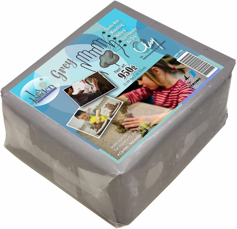 La Jarden 950g Clay for sculpting Modelling Shadu mati Air Dry Clay for Children Professional Artist for any Project Kids craft clay clay for kids clay for art and craft Soft and pliable clay for childrens Motor Skills Pack of 1
