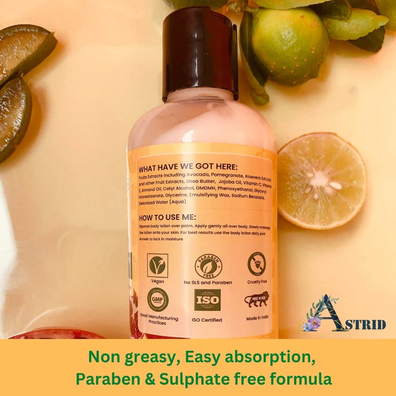 Astrid fruits with Shea butter and Avocado, winter body lotion, | Buy1 and Get 1 Free || Normal to Dry Skin | Non-Greasy and light weight body lotion | 200 ML - Image 4