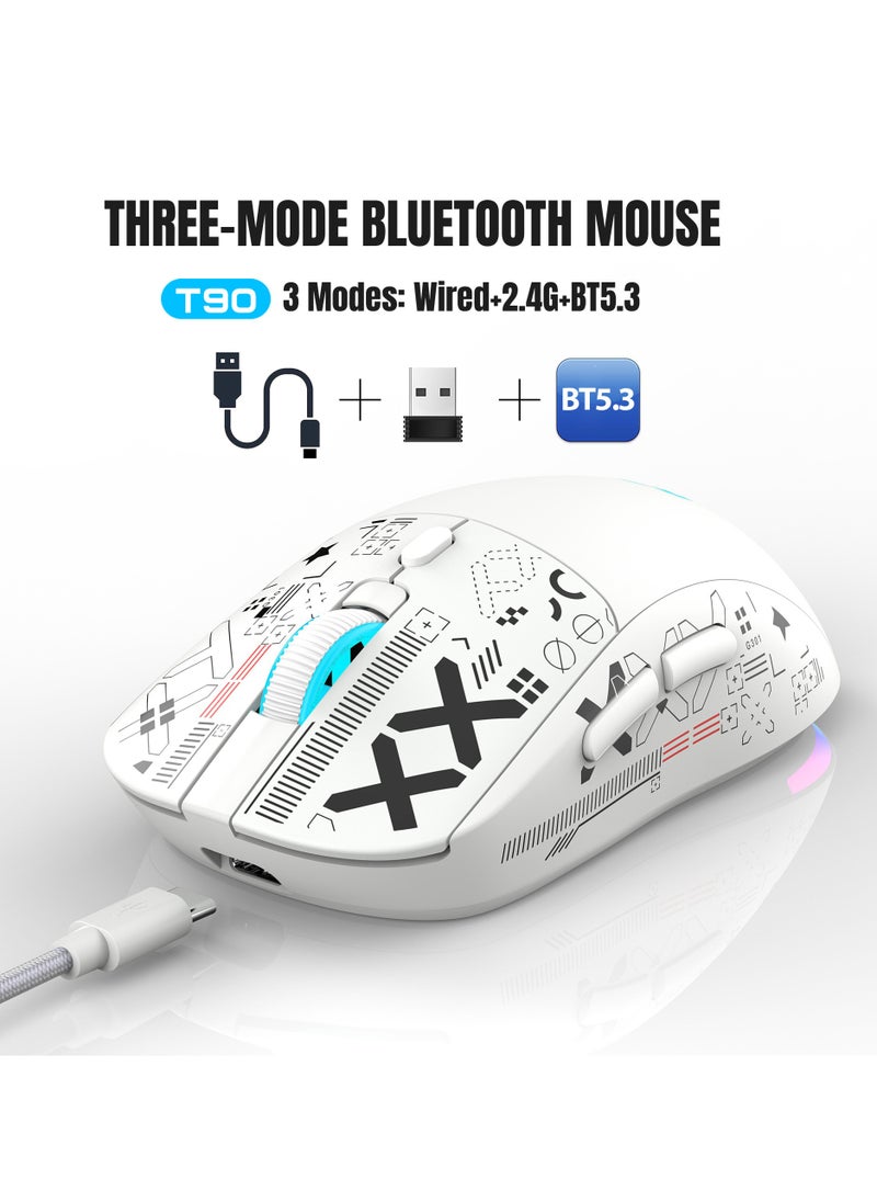 L500 Wired/Wireless/Bluetooth Tri Modes Gaming Keyboard and T90 Wireless Gaming Mouse Set