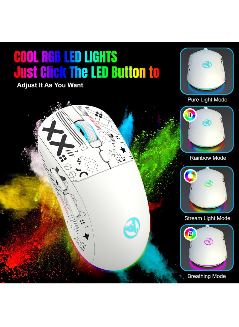 L500 Wired/Wireless/Bluetooth Tri Modes Gaming Keyboard and T90 Wireless Gaming Mouse Set