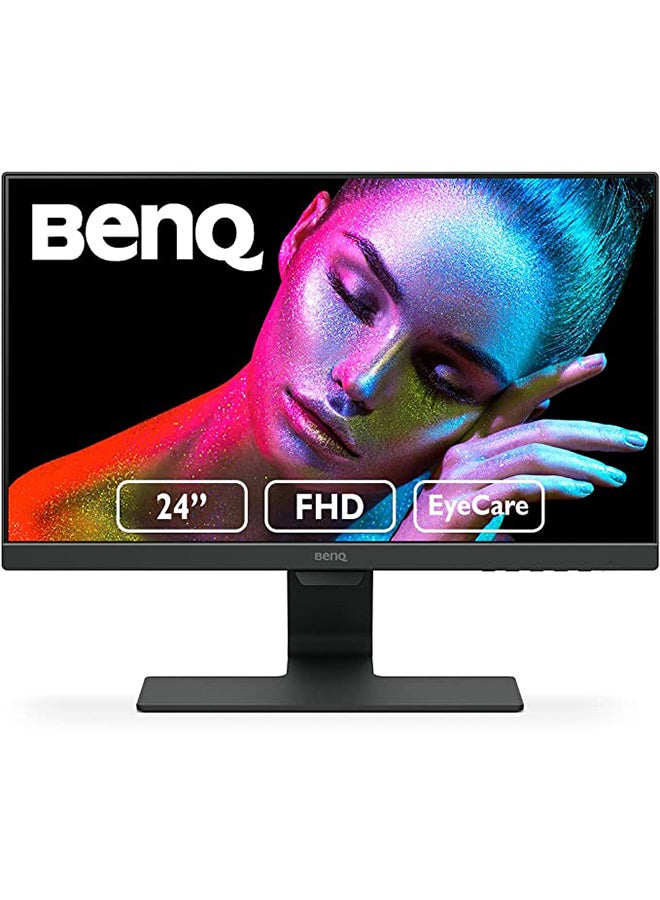 BenQ GW2480 24 Inch FHD 1080p Eye-Care LED Monitor, 1920x1080 Display, IPS Panel, 1Wx2 Speakers, Brightness Intelligence, Low Blue Light, Flicker-free, Ultra Slim Bezel, Cable Management System, HDMI Black - Image 1
