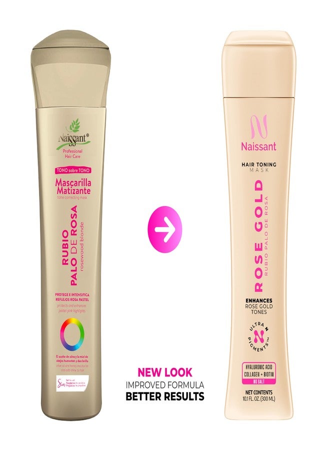 naissant Rose Gold Hair Toning Mask | Ultra High-Purity Pigments | Color Depositing Soft Rose Gold Tone | Hyaluronic Acid, Collagen & Biotin | Paraben, Ammonia & Sulfate Free | 10.1 Fl. Oz - Image 2